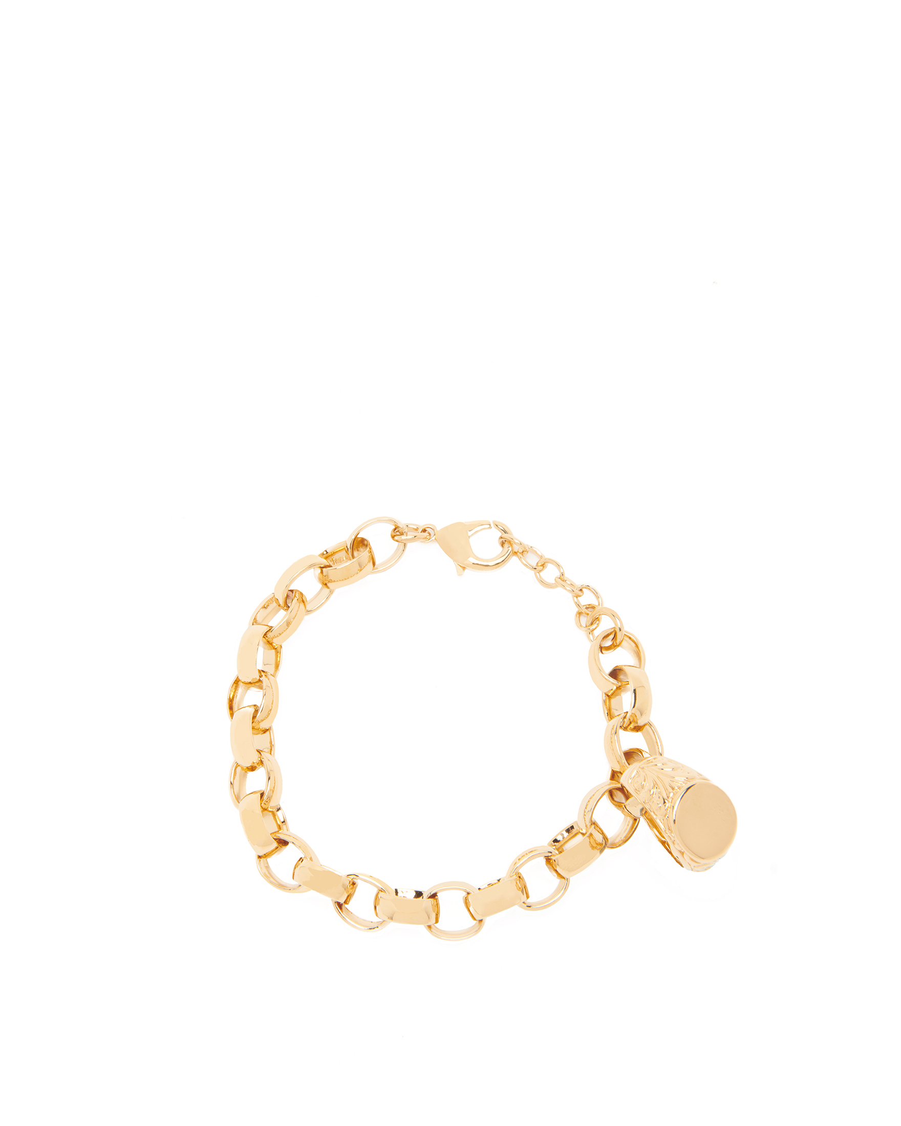 CHAIN ​​BRACELET WITH CHEVALIER RING PENDANT