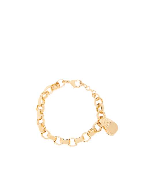CHAIN BRACELET WITH CHEVALIER RING PENDANT