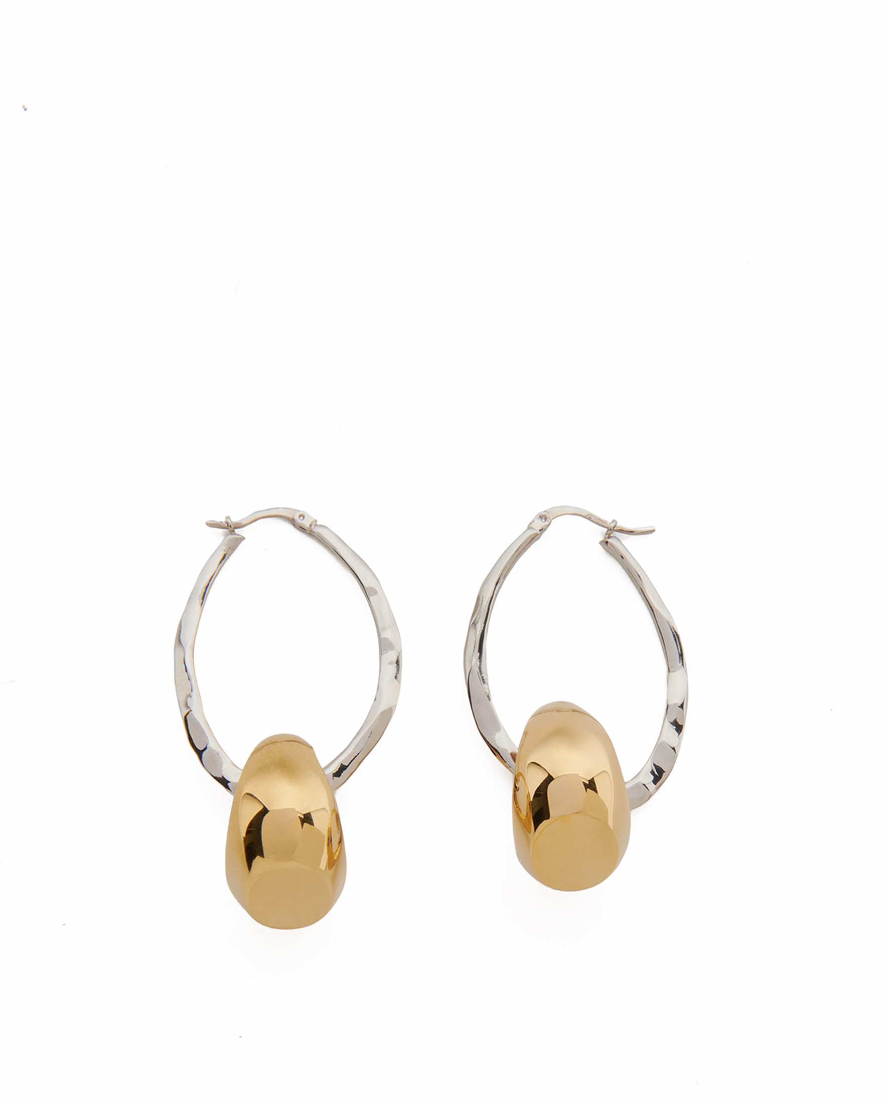 OVAL EARRINGS PALLADIUM