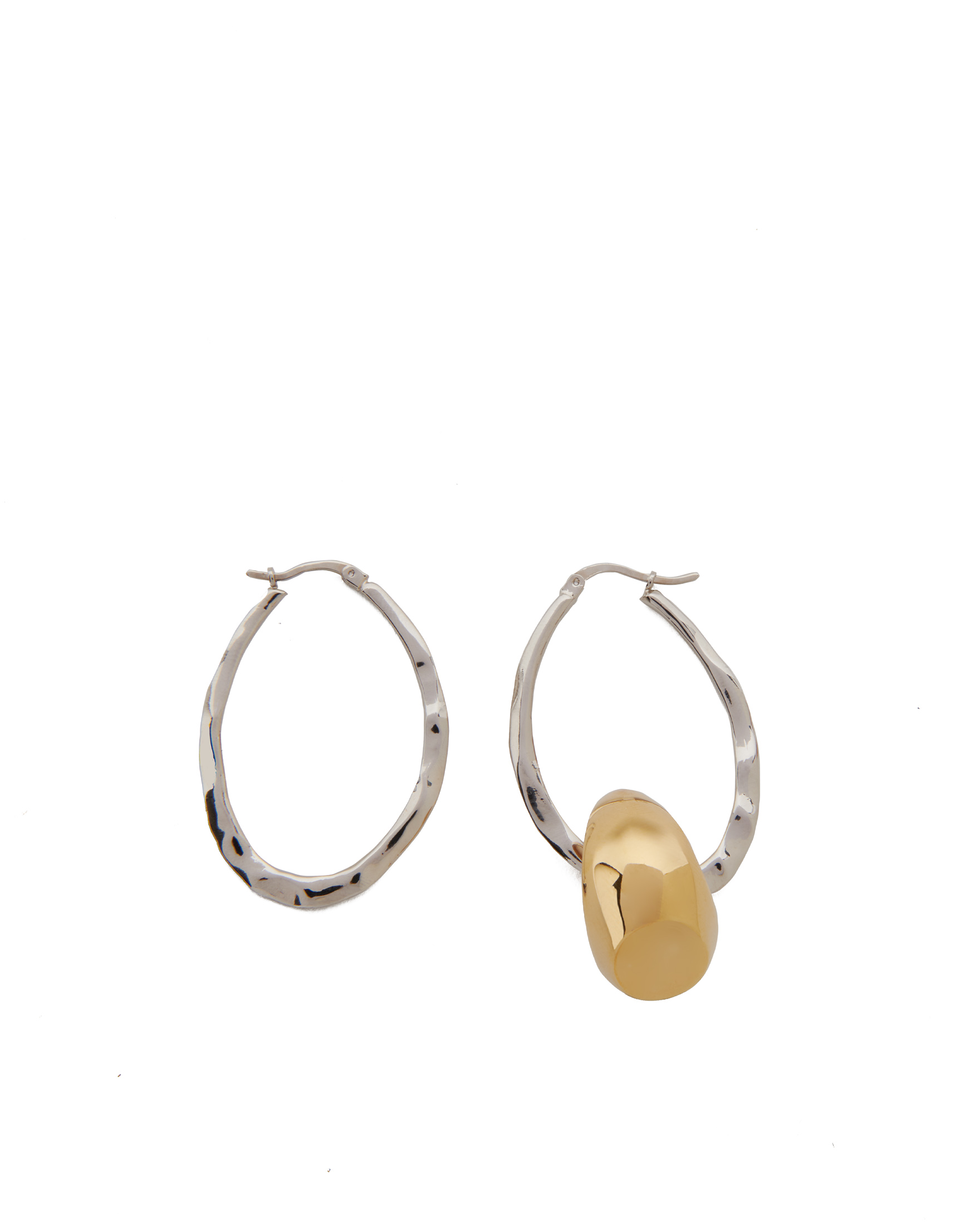 OVAL EARRINGS PALLADIUM - Image 2