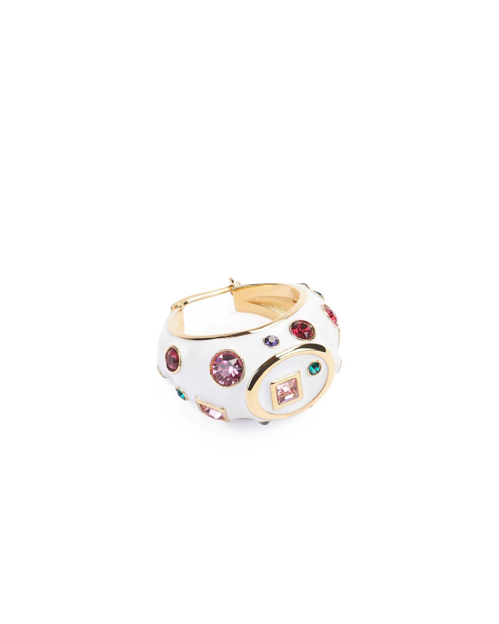 ENAMELLED EARRINGS WHITE - Image 2