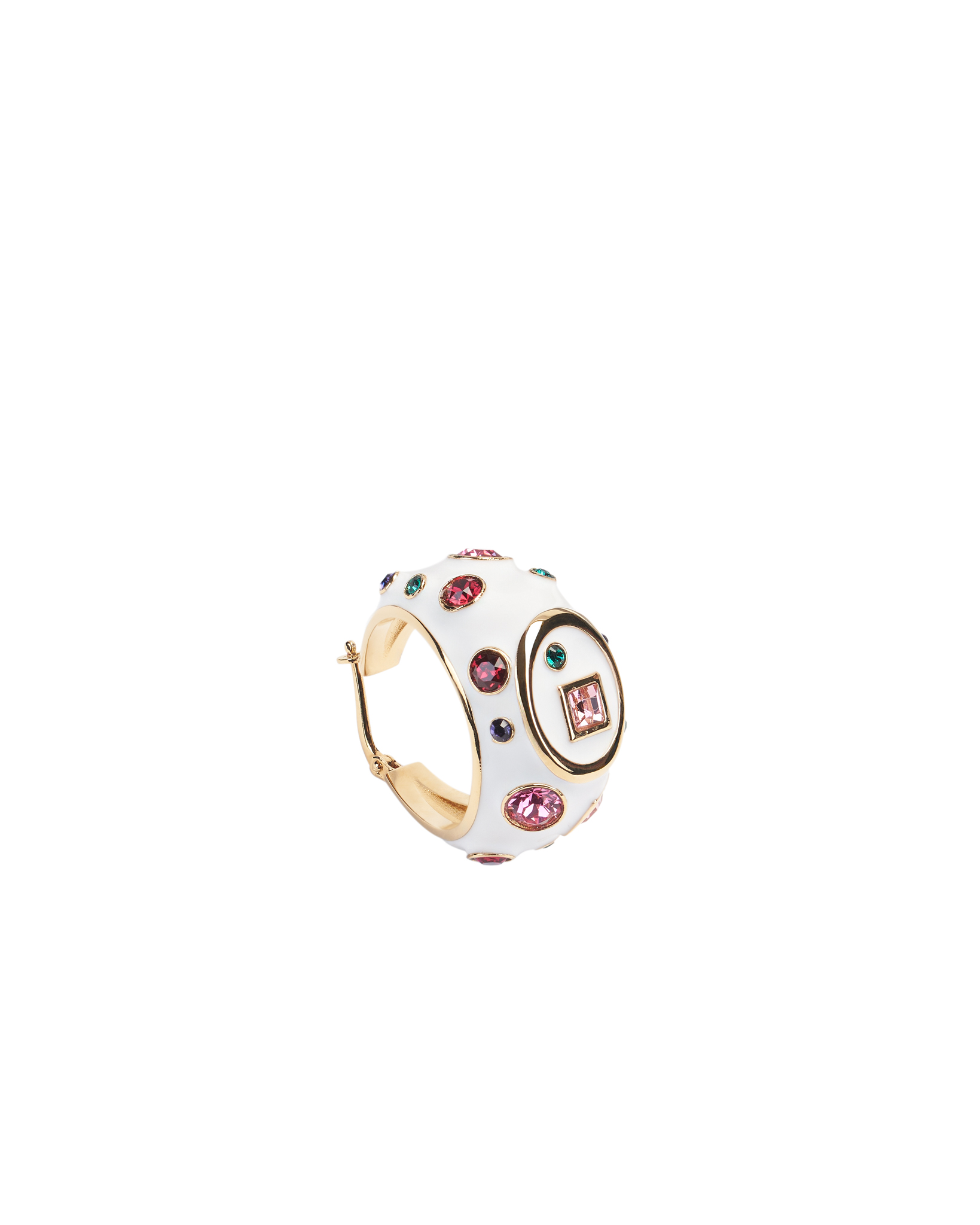 ENAMELLED EARRINGS WHITE