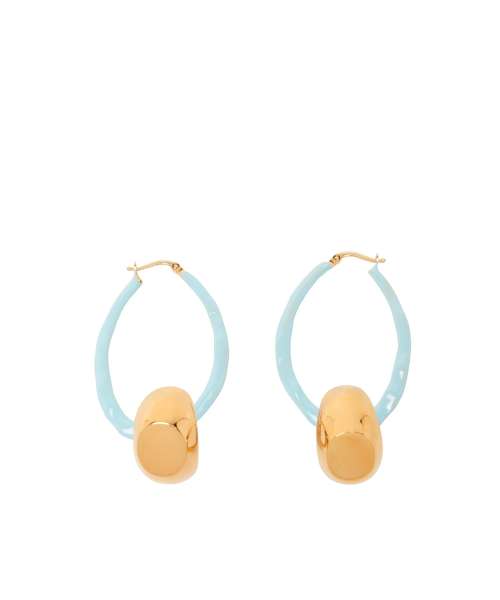 ORECCHINI OVALI SMALTATI LIGHT BLUE