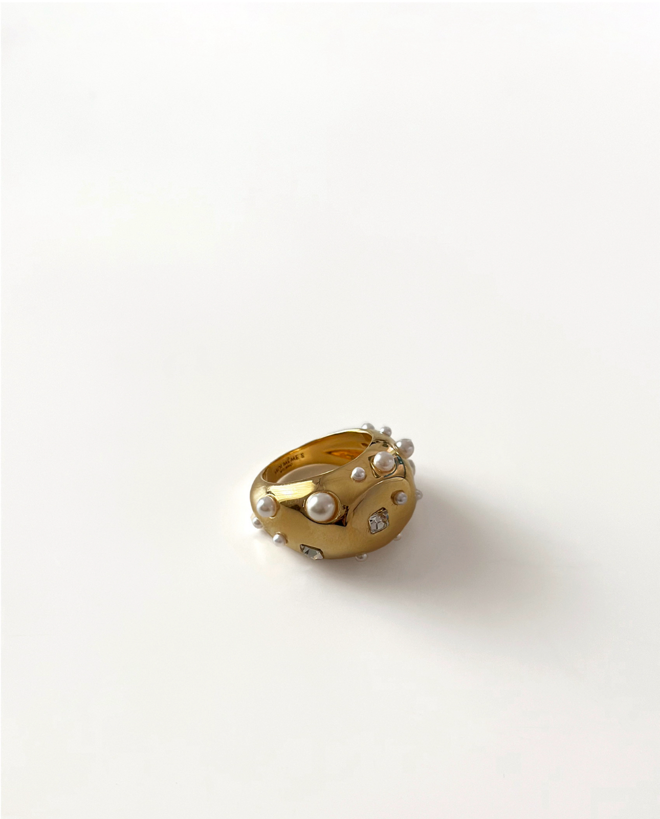 ANELLO CHEVALIER CON PERLE E CRISTALLI