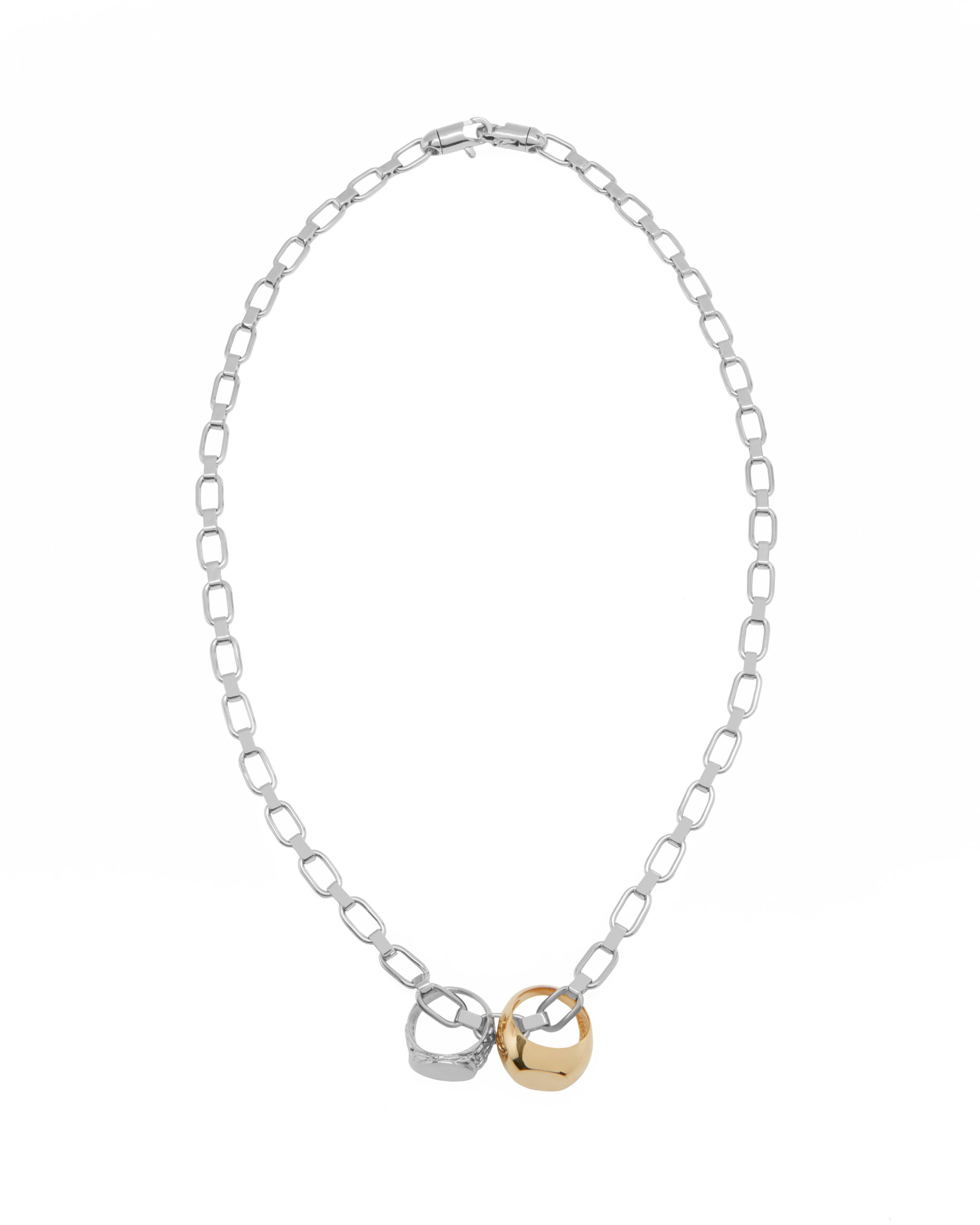 COLLANA MODULÉE CON DOPPI ANELLI CHARMS