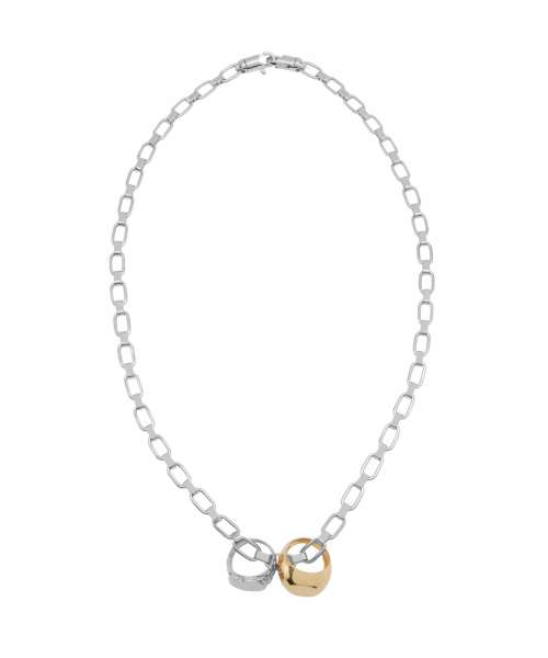COLLANA MODULÉE CON DOPPI ANELLI CHARMS