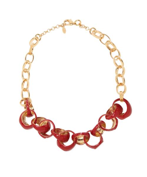 Collana a Catena Chevalier Smaltata Ruby Red
