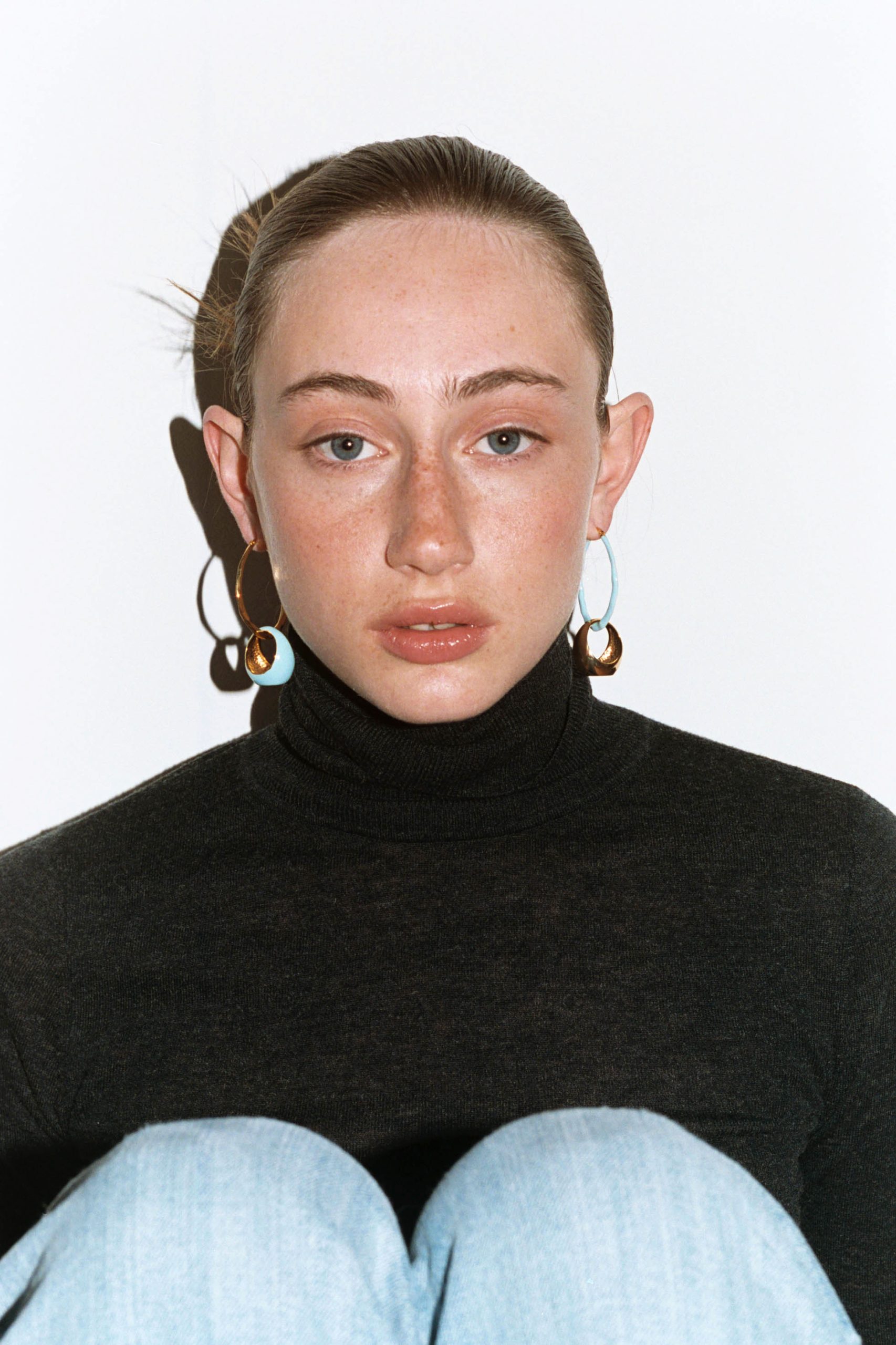 Orecchini Ovali Smaltati Light Blue - immagine 3