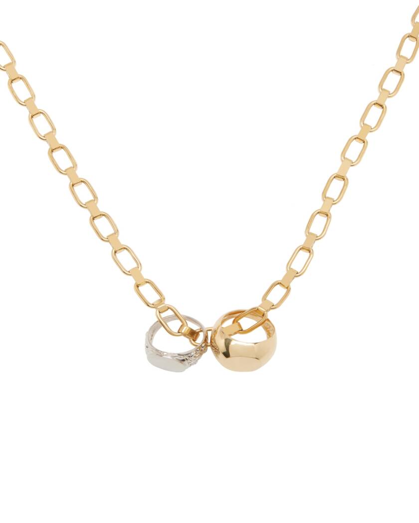 Collana Modulée con Doppi Anelli Charms