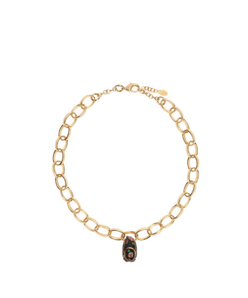 Collana a Catena con Anello Smaltato