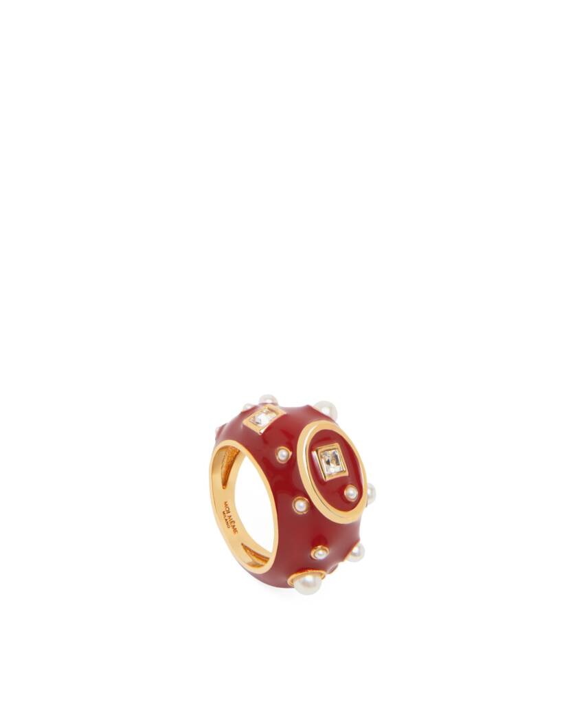ANELLO SMALTATO RUBY RED