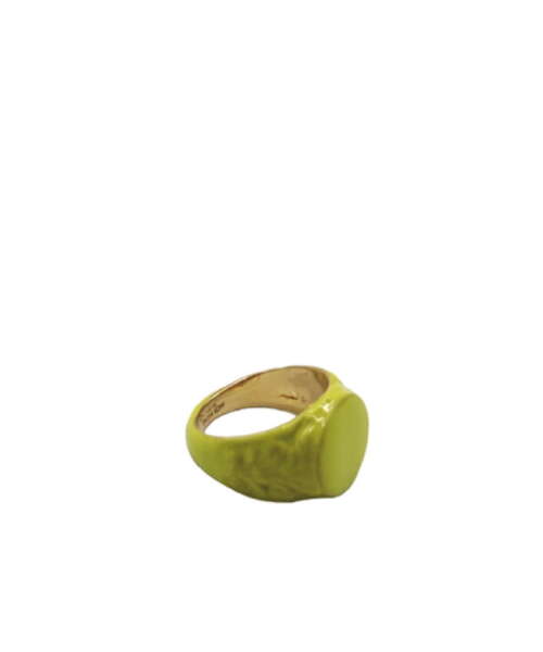 ANELLO CHEVALIER SMALTATO FIORITO LIME