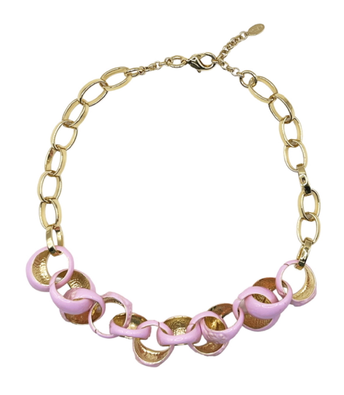 COLLANA A CATENA CHEVALIER SMALTATA ICY PINK