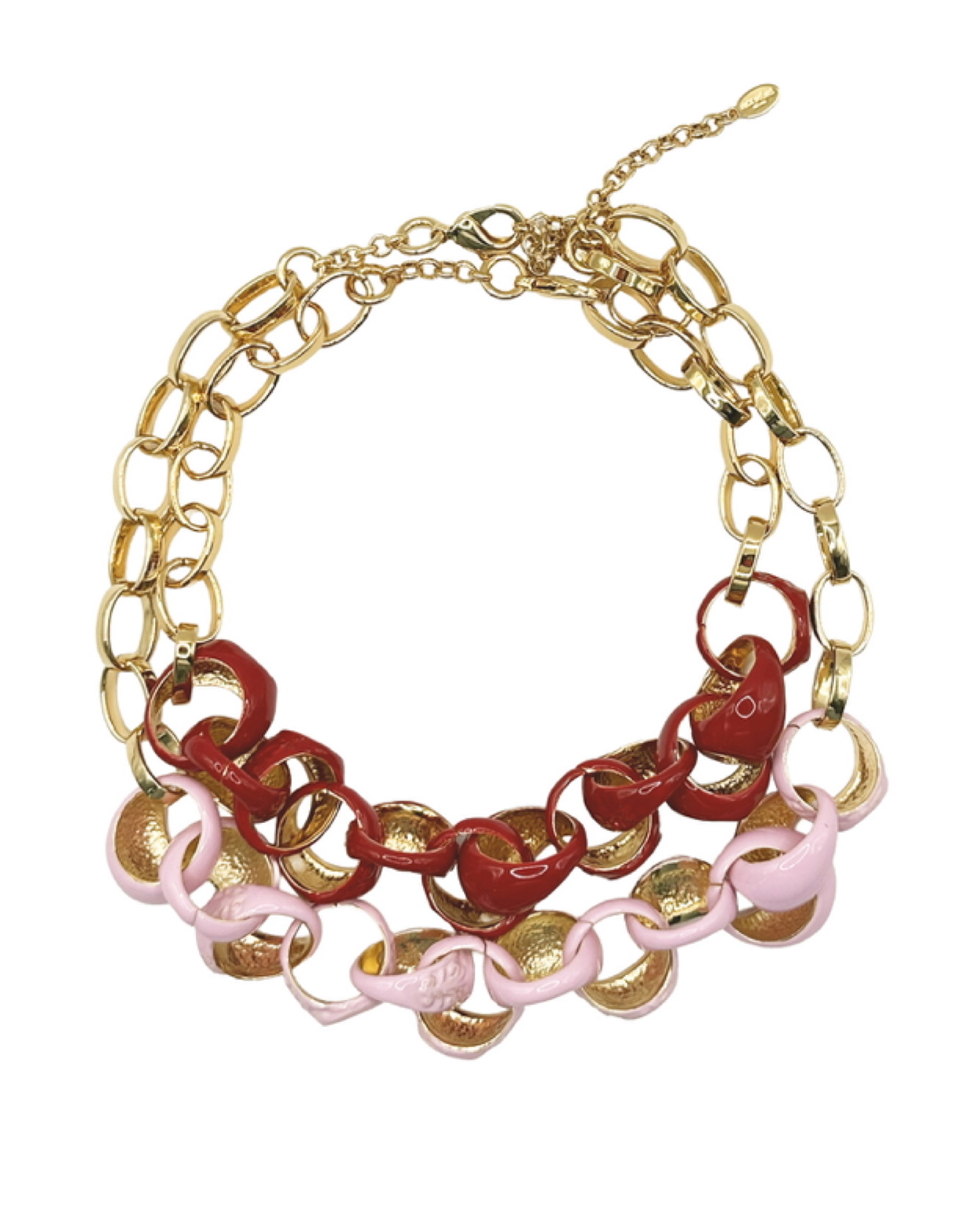COLLANA A CATENA CHEVALIER SMALTATA ICY PINK - immagine 4