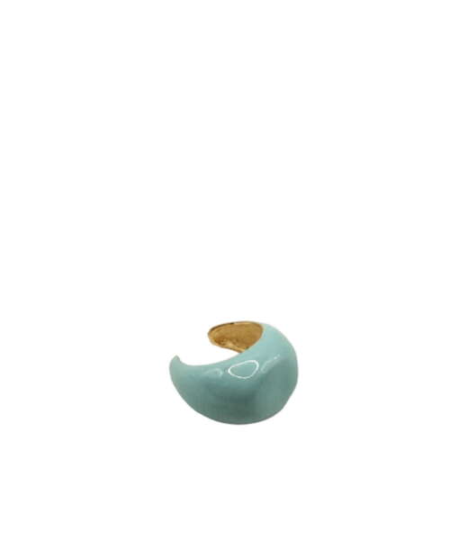 EAR CUFF CHEVALIER SMALTATO PICCOLO LIGHT BLUE